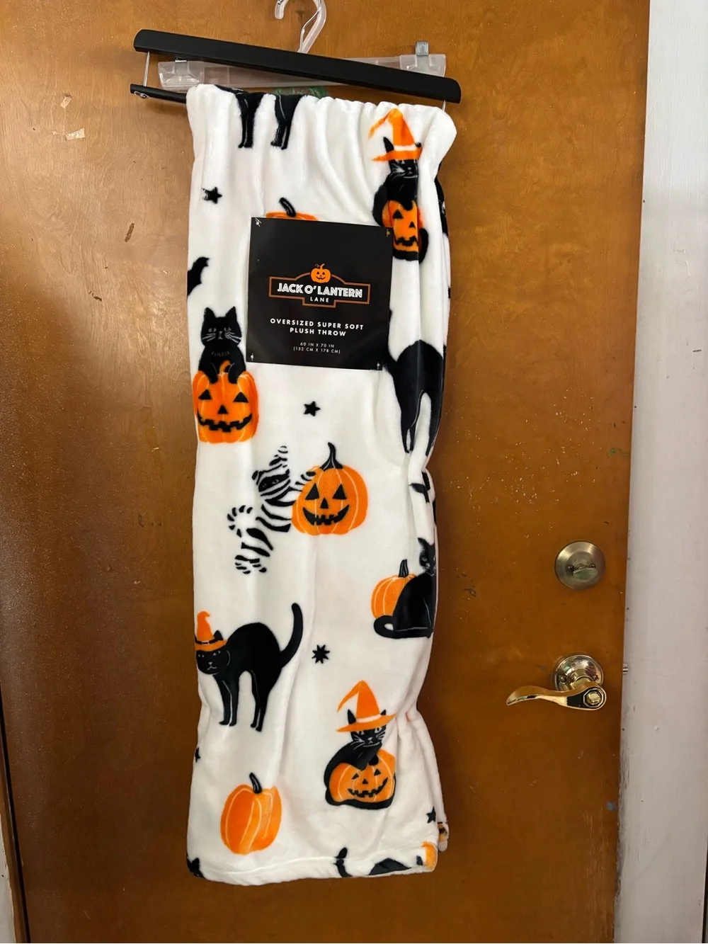 Halloween Throw blanket. Black cat. New